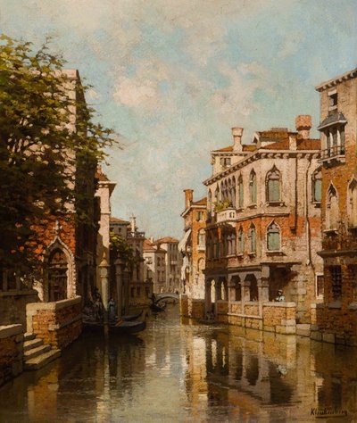 Kanaal in Venetië door Johannes Karel Christian Klinkenberg